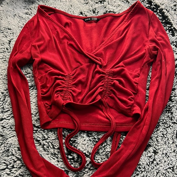 SHEIN Tops - SHEIN red crop top!